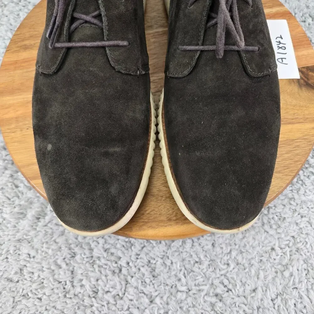 Cole Haan Men 13M Grand Os Gray Suede Casual Lifestyle Daily Lace Up Chukka Boot